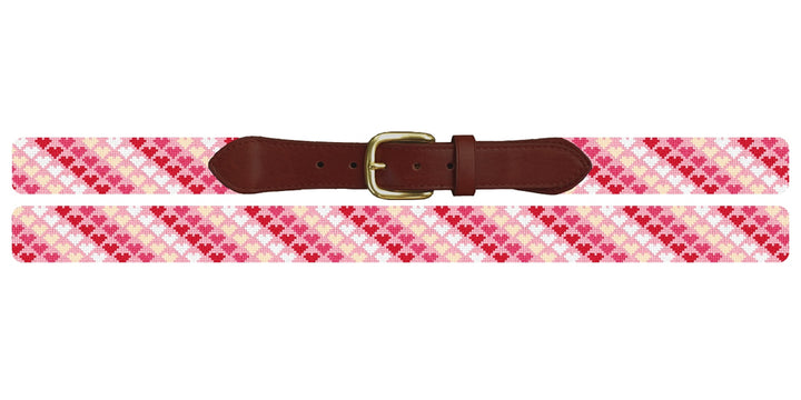 Tiny Hearts Needlepoint Belt