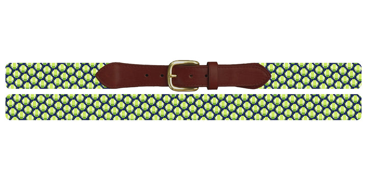 Tiny Tennis Balls Needlepoint Belt