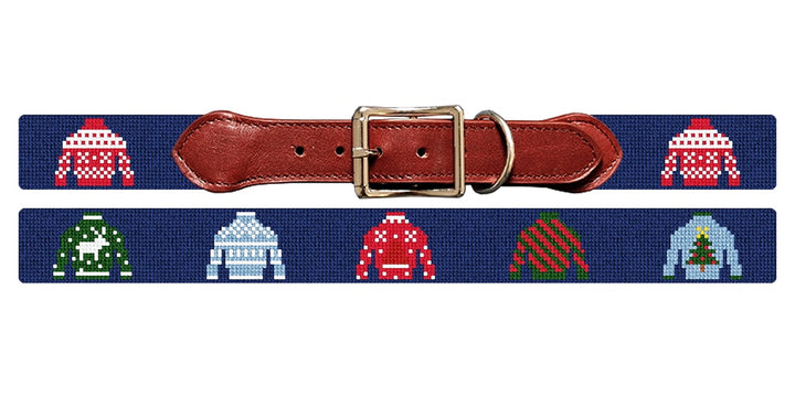 Ugly Sweater Needlepoint Dog Collar