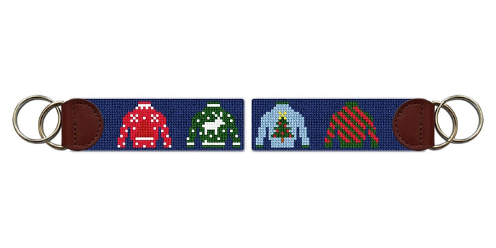 Ugly Sweater Needlepoint Key Fob