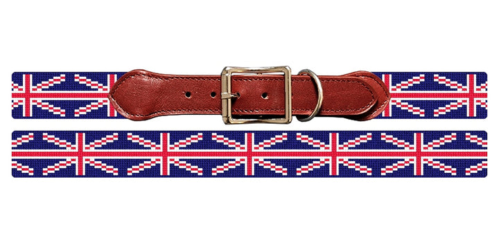 Union Jack Flag Needlepoint Dog Collar