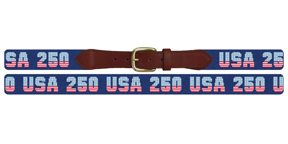 USA 250 Years Spirit Needlepoint Belt