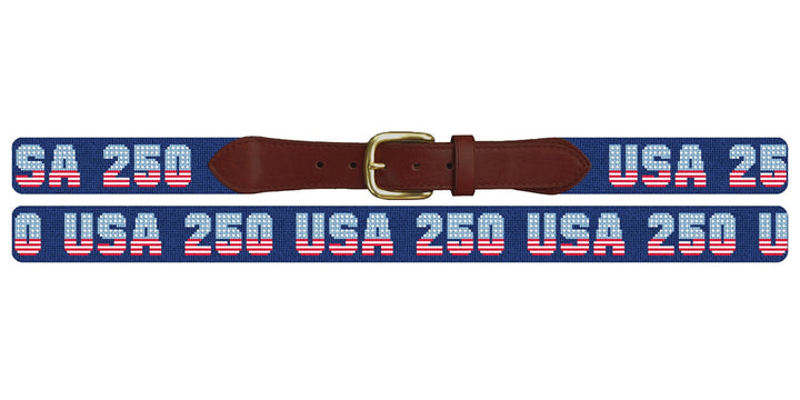 USA 250 Years Spirit Needlepoint Belt