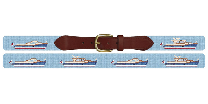 Wooden Yachts Personalized Needlepoint Belt