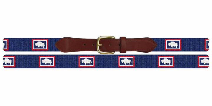 Wyoming Flag Needlepoint Belt