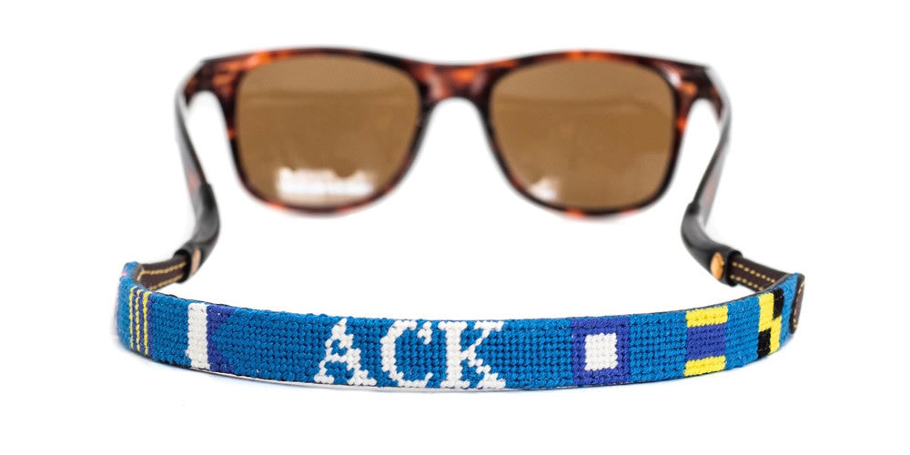 ACK and Nautical Flags Needlepoint Sunglass Strap