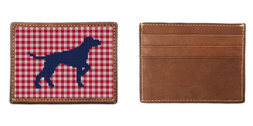 All American Lab Needlepoint Card Wallet