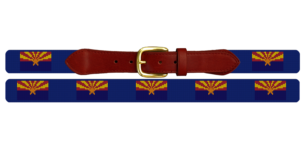 Arizona Flag Needlepoint Belt