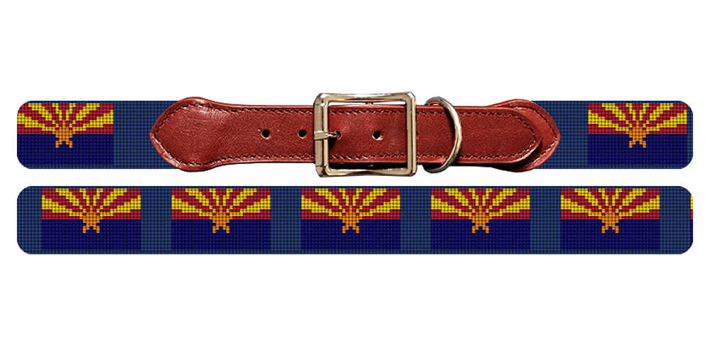 Arizona Flag Needlepoint Dog Collar