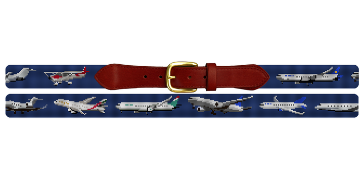 Aviation Needlepoint Belt