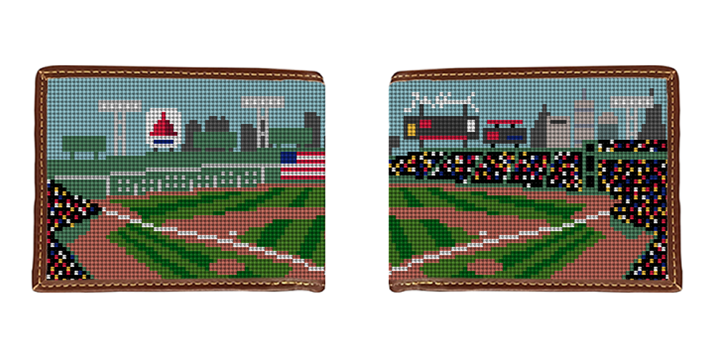 Baseball Field Needlepoint Wallet