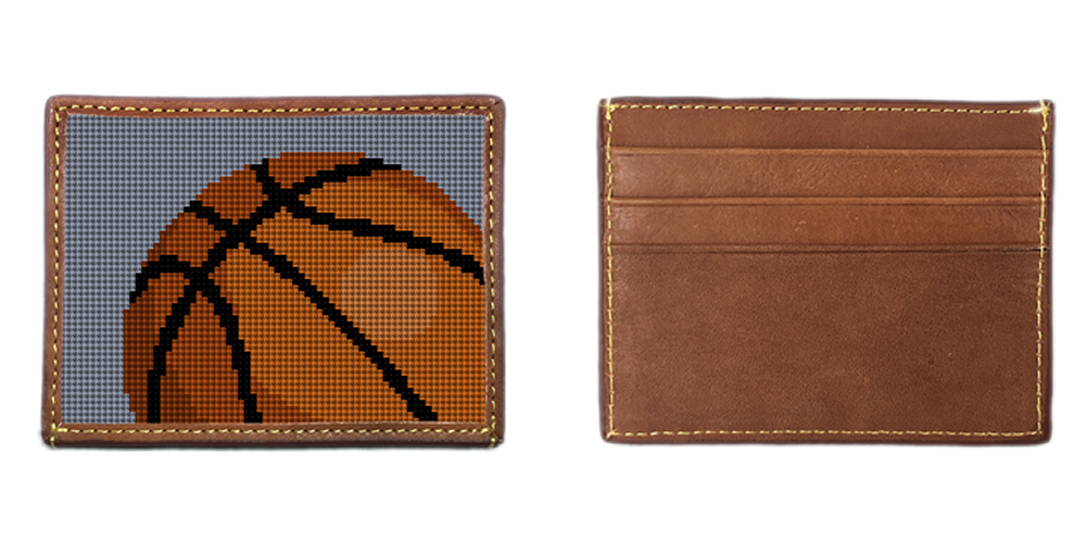 Basketball Needlepoint Card Wallet