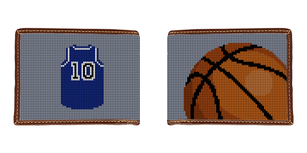 Basketball Needlepoint Wallet