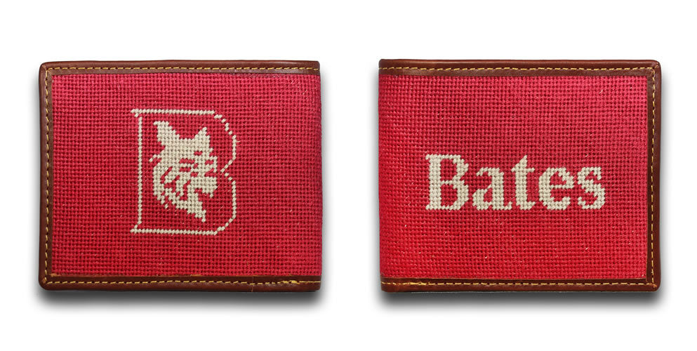 Bates College Bobcats Needlepoint Wallet