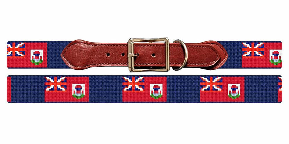 Bermuda Flag Needlepoint Dog Collar