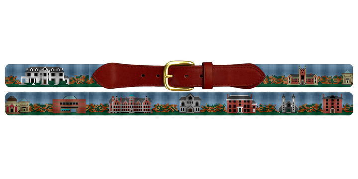 Brunswick Maine Landscape Needlepoint Belt
