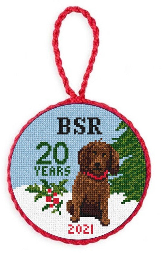 Boykin Spaniel Rescue Needlepoint Christmas Ornament