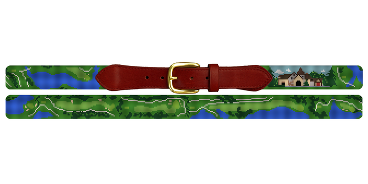 Capital City Club Golf Course Needlepoint Belt