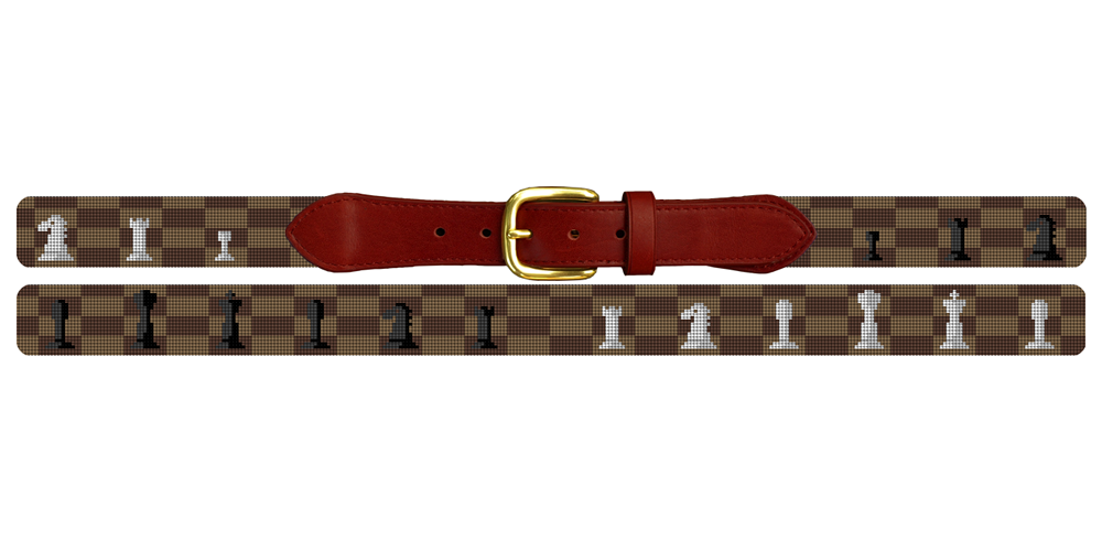 Chess Needlepoint Belt