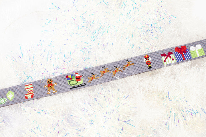 Christmas Needlepoint Belt