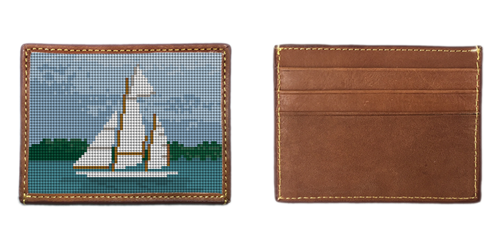 Classic Sailing Needlepoint Card Wallet