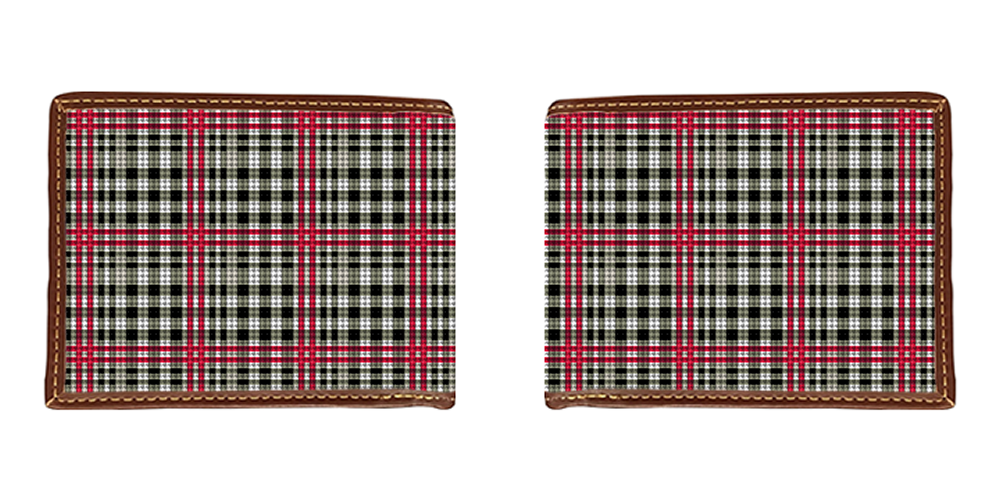 Classic Plaid Needlepoint Wallet