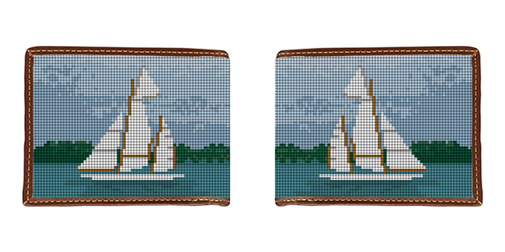 Classic Sailing Needlepoint Wallet