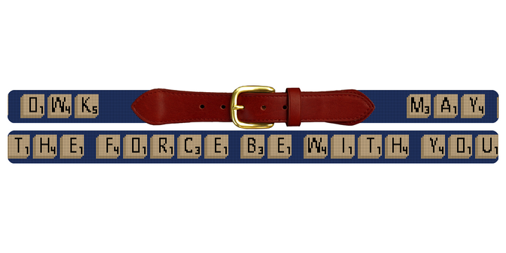 Classic Word Game Needlepoint Belt