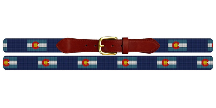 Colorado Flag Needlepoint Belt