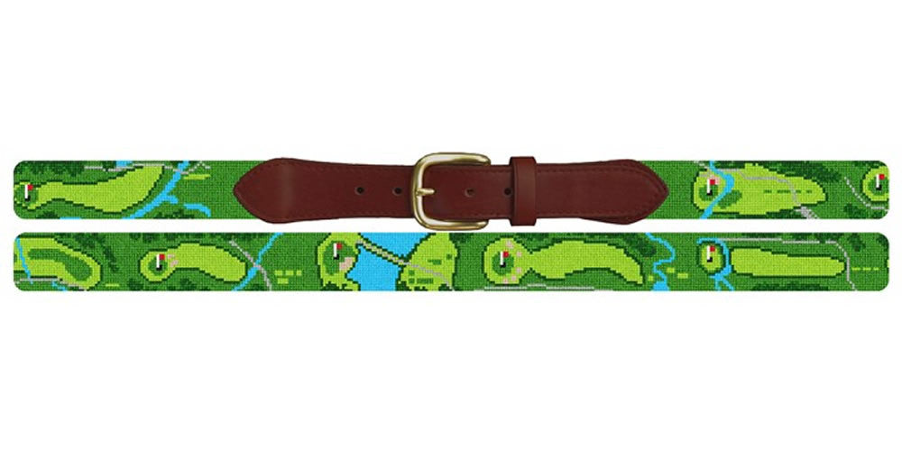 Conroe Country Club Golf Course Needlepoint Belt