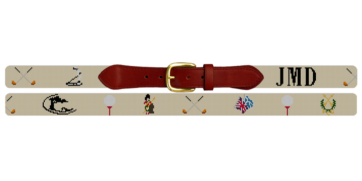 Custom Golf Needlepoint Belt