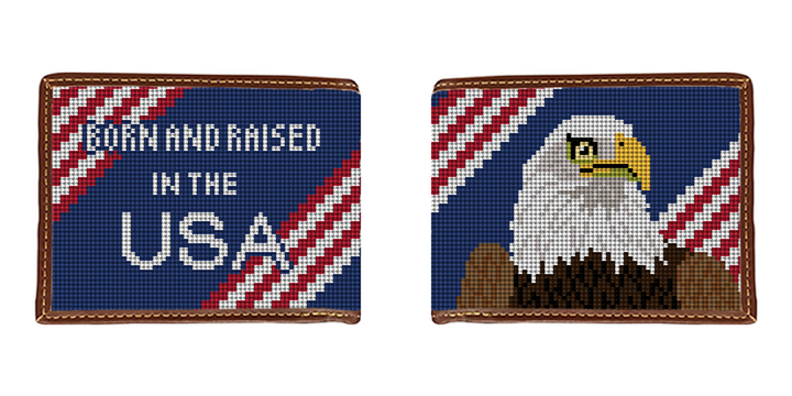 Eagle Needlepoint Wallet