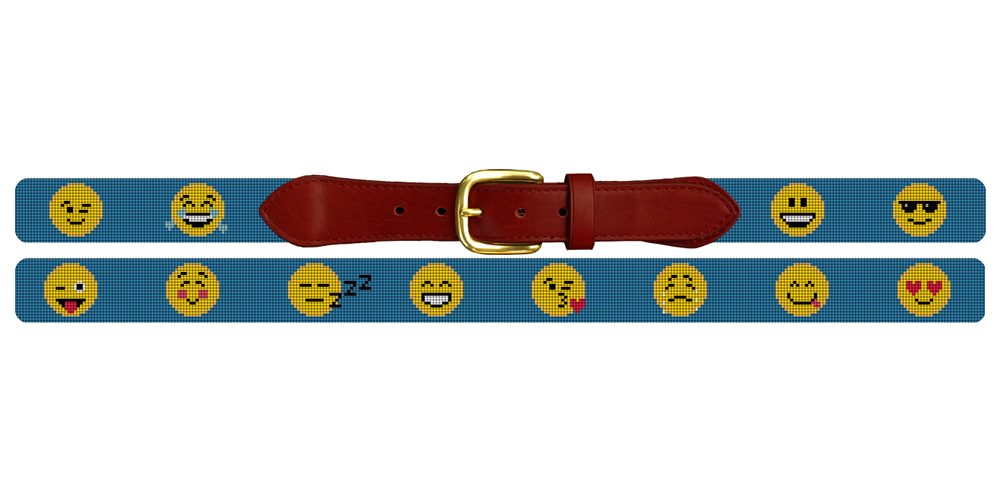 Emojis Needlepoint Belt