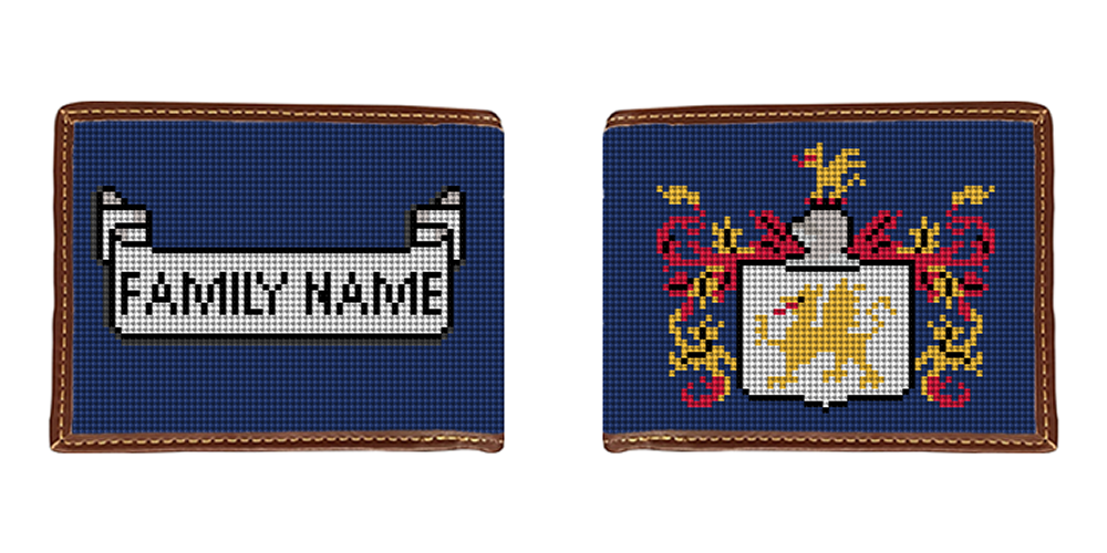 Family Crest Needlepoint Wallet