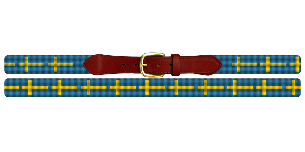 Flag of Sweden Needlepoint Belt