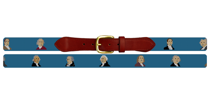 Founding Fathers Needlepoint Belt