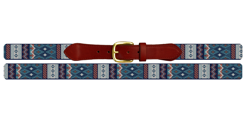 Geometric Needlepoint Belt - Modern Elegance – Brewster Belt