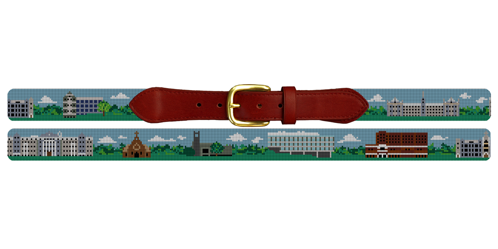 Washington Landscape Needlepoint Belt Brewster Belt