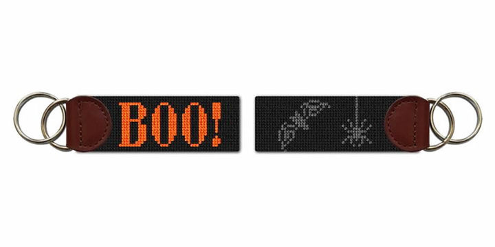 Ghostly Boo Needlepoint Key Fob