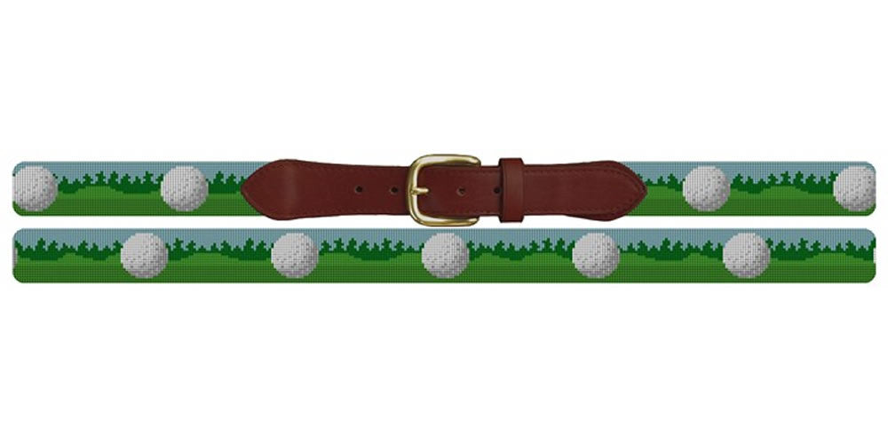 Golf Ball Needlepoint Belt