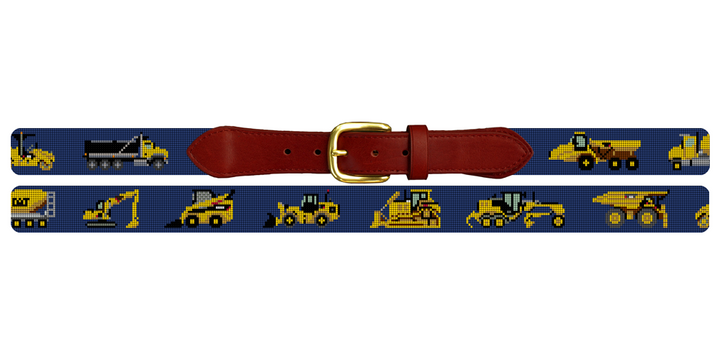 Heavy Equipment Needlepoint Belt