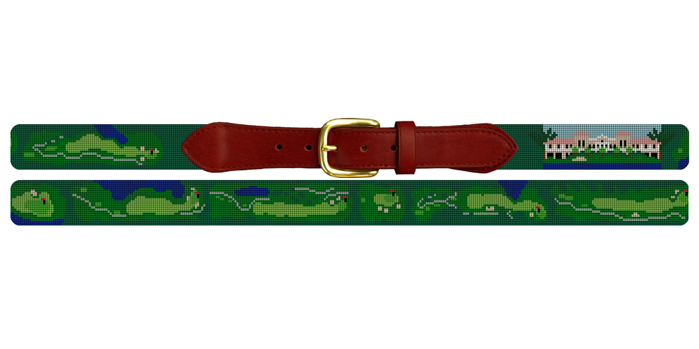 Imperial Golf Course Needlepoint Belt