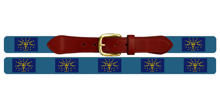 Indiana Flag Needlepoint Belt