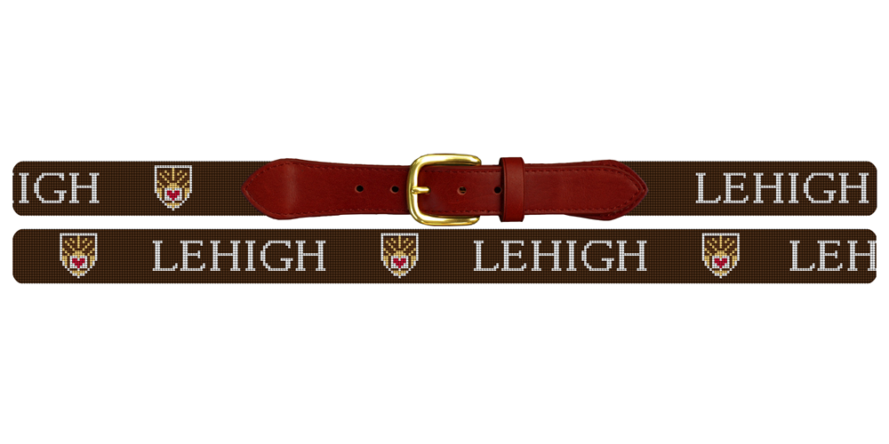 Lehigh University Crest Needlepoint Belt