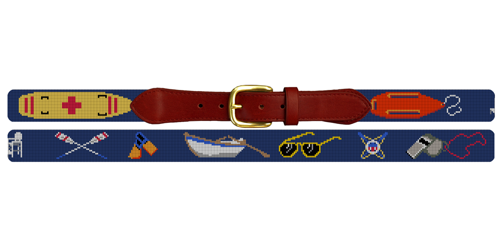 Lifeguard Needlepoint Belt