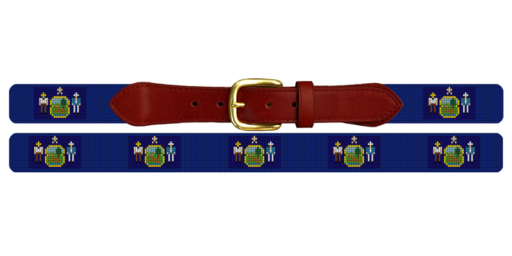 Maine Flag Needlepoint Belt