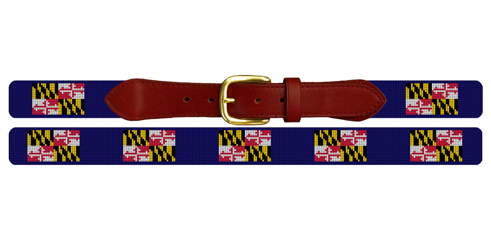 Maryland Flag Needlepoint Belt