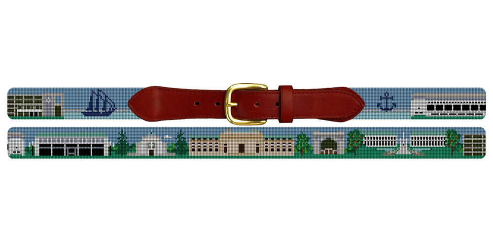 Naval Academy Needlepoint Belt