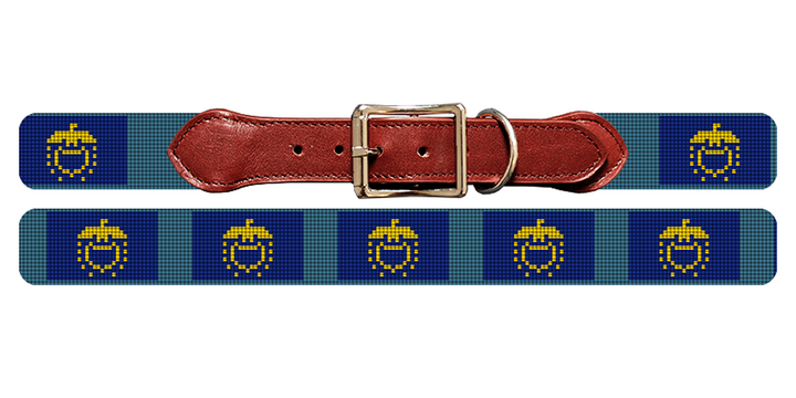 Oregon Flag Needlepoint Dog Collar