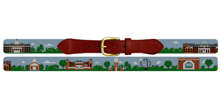 Oxford Ohio Landscape Needlepoint Belt